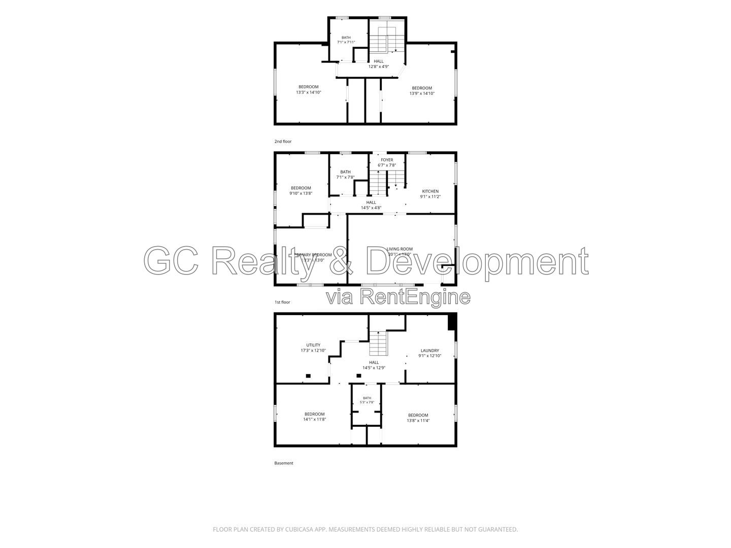 *** 4BR - 3BA / RECENTLY UPDATED / CENTRAL AC / LARGE YARD / FINISHED BASEMENT / FENCED YARD *** property image